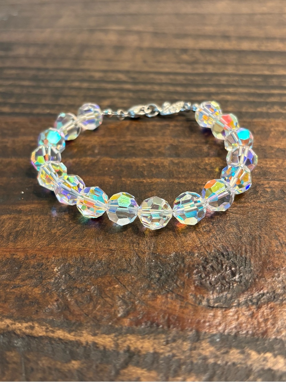 Swarovski Crystal Beaded Bracelet - Iridescent